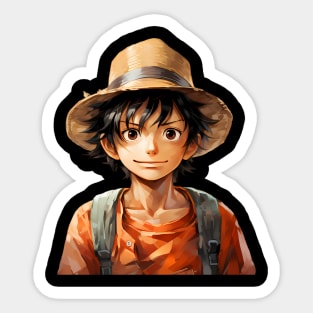 Reimagined Monkey D. Luffy from One Piece.png Sticker